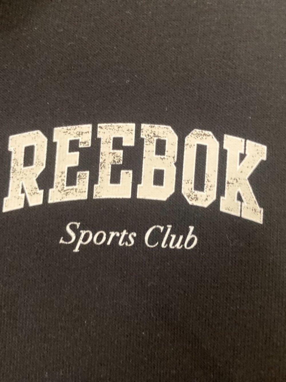 Reebok Sports Club Black Snap Collar Cropped Sweatshirt Women Size 3XL Worn Once - Picture 3 of 4